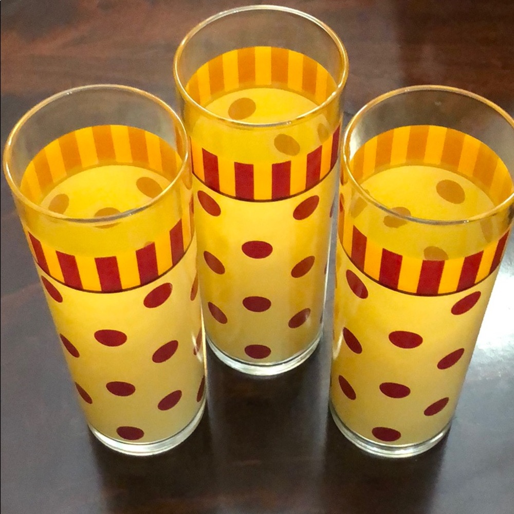 Set of 3 Gail Pittman Red Polka Dot Glasses